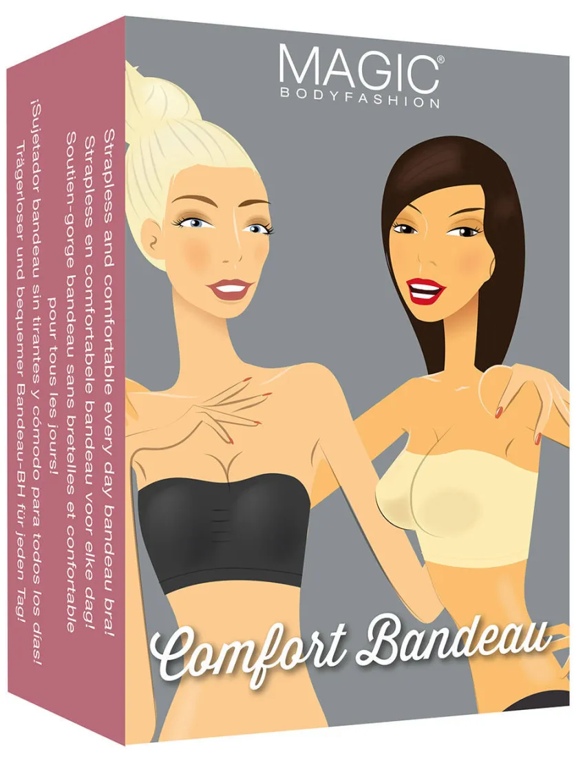MAGIC Bodyfashion Comfort Bandeau strapless bh wit, foto 3