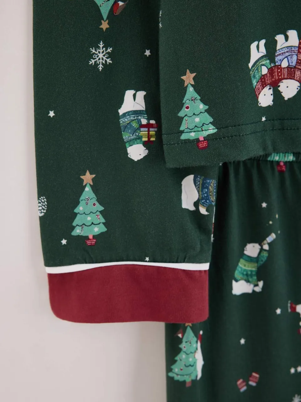 Trendyol TRENDYOLMİLLA Dames 2-pack Groen Kerst- Lang Loungewear Regular fit Pyjama- Sets, foto 2