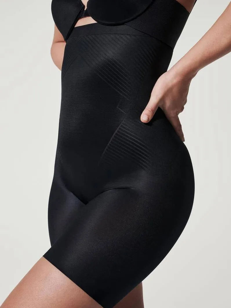 SPANX seamless medium corrigerende High-Waisted Mid-Thigh short zwart, foto 5