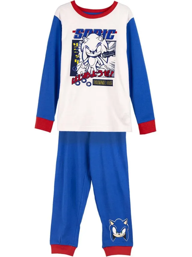 Sonic the Hedgehog Pyjama Kledingset White / Blue / Red