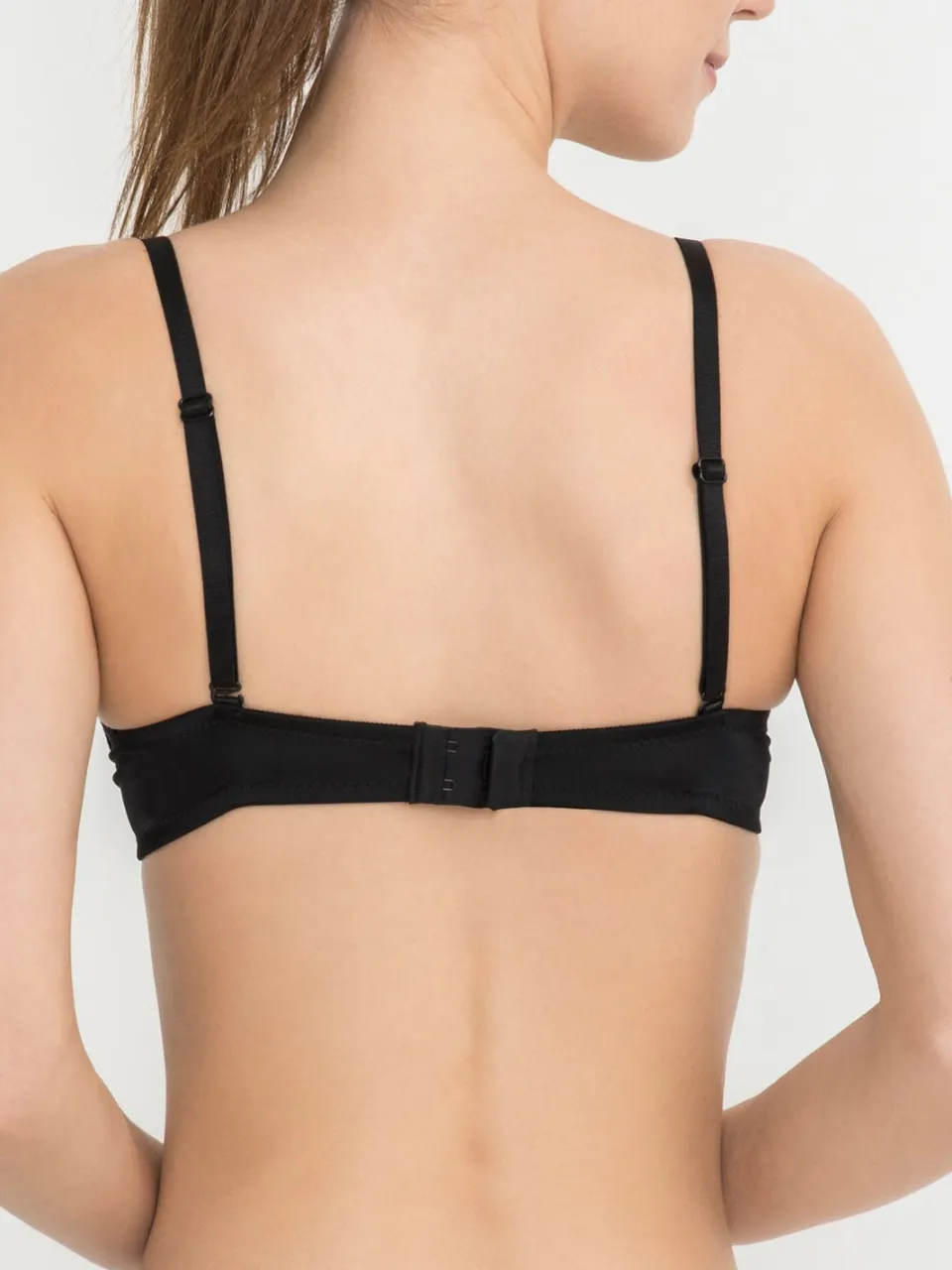 Penti Gevoerde Push-up BH met Verwijderbare Bandjes Zwart