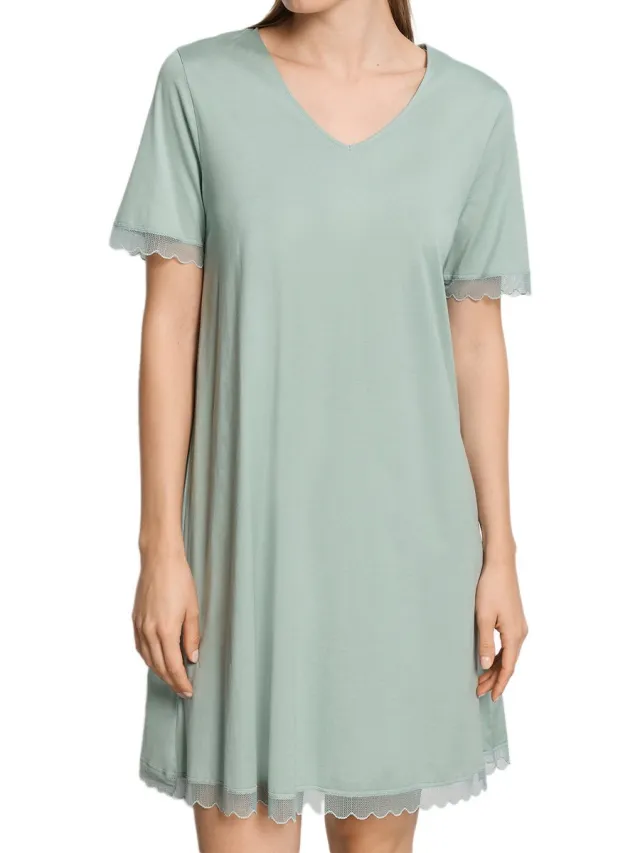 Hanro Dames nachthemd Inaya dark seafoam