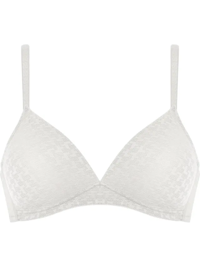 Naturana Soft bh met pied de poule patroon - 5665 - Ecru