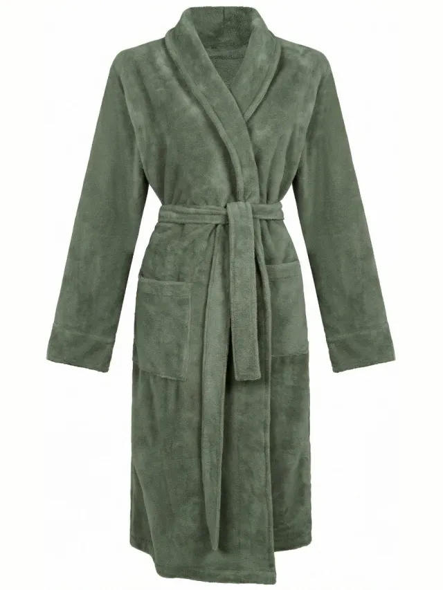 Linolux Cooper Unisex fleece badjas - Donkergroen Dark Green