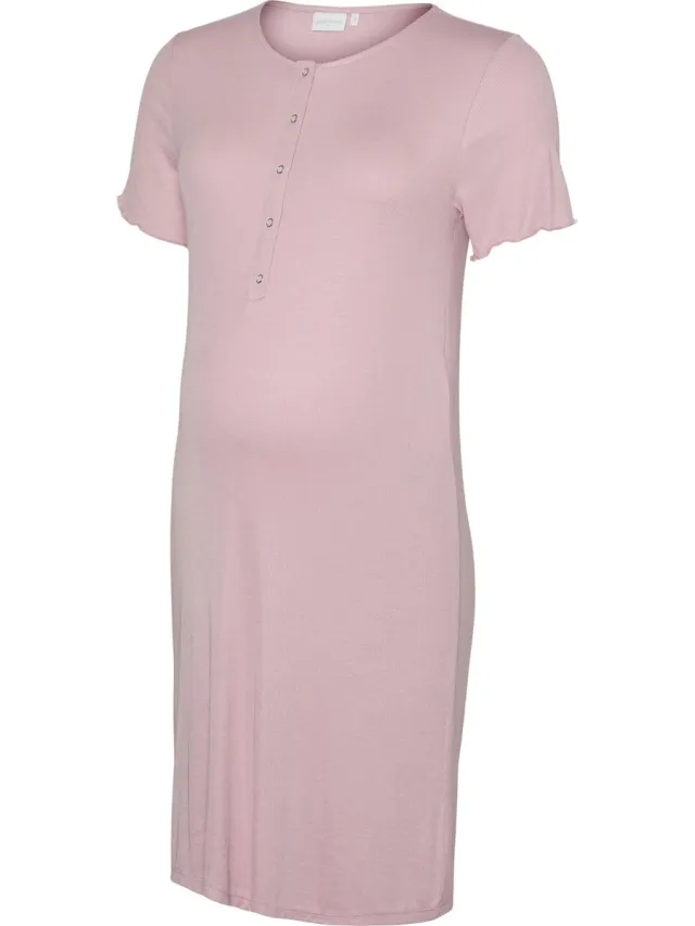 Mamalicious MLLAURA LIA SS JRS NIGHTGOWN 2F - Dames - Pyjamas Zephyr
