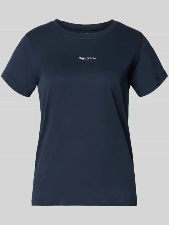 Marc O'Polo Regular fit Pyjamabovendeel van puur katoen donkerblauw, foto 2