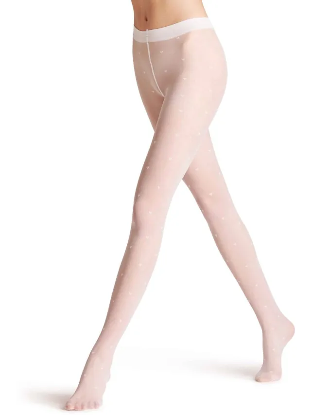 Falke FALKE x Kaviar Gauche Love gedessineerd materiaal 20 DEN panty dames wit-M wit 2036