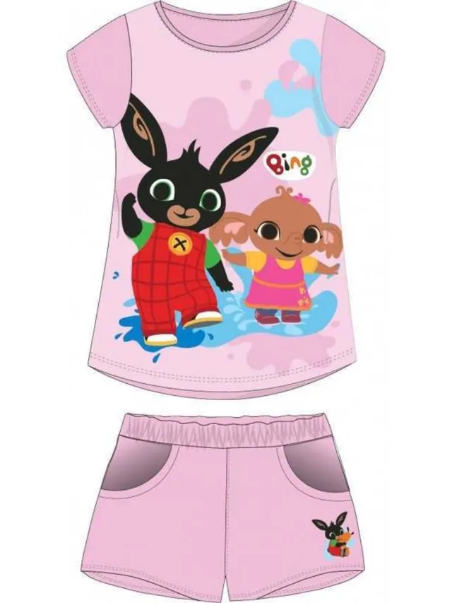Bing Bunny Bing shortama - Pyjama - Strandset - 100% Katoen - Roze