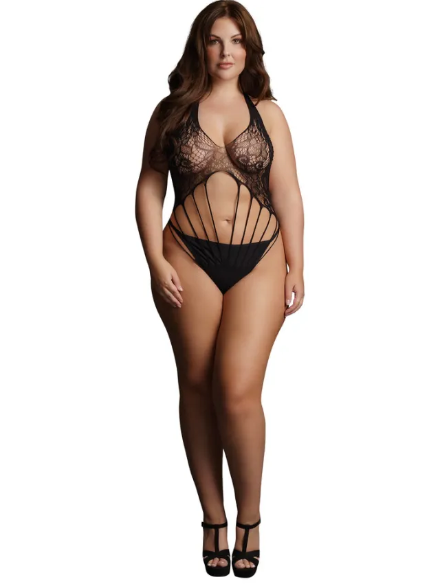 Le Désir by Shots Strappy Lace Teddy - Plus Size