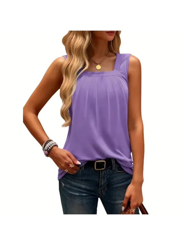 Currero Topje Dames - Top Kleding - Shirt - Blouse - Kort - Volwassen - Paars