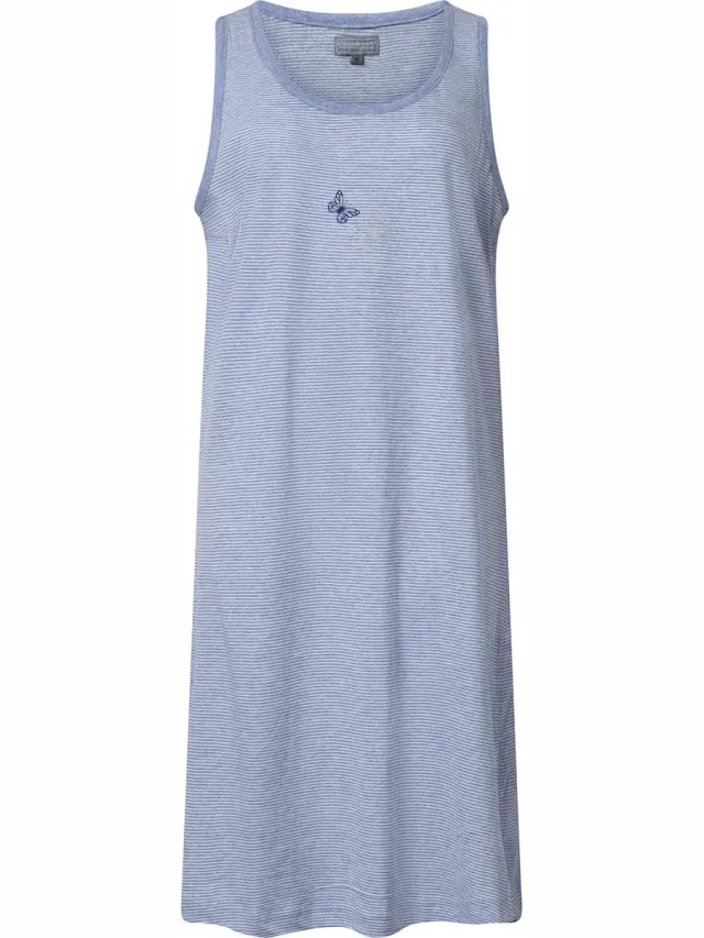 Cocodream Quality Cocodream - dames nachthemd 615610 - zonder mouw - blauw