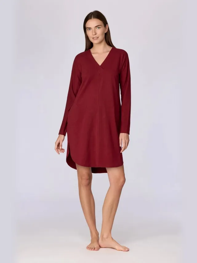 Woody slaapkleed dames - bordeaux - 262-15-XDD-Z/471