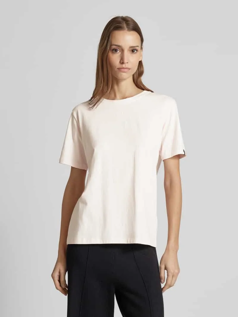 Boss T-shirt met labelprint lichtroze, foto 4