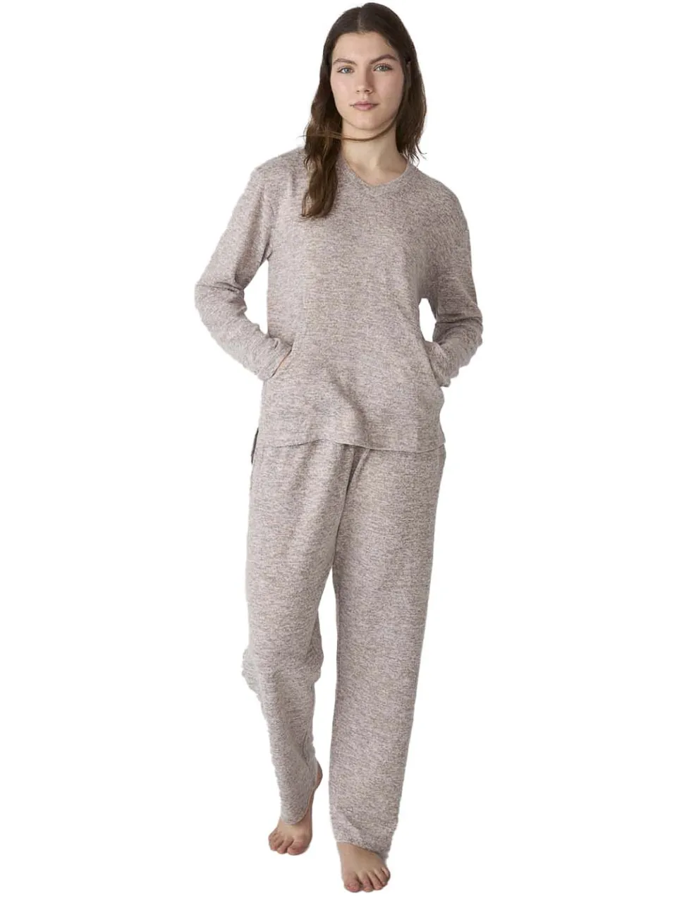 J&J Brothers JJB5 pyjamaset grijs Bruin