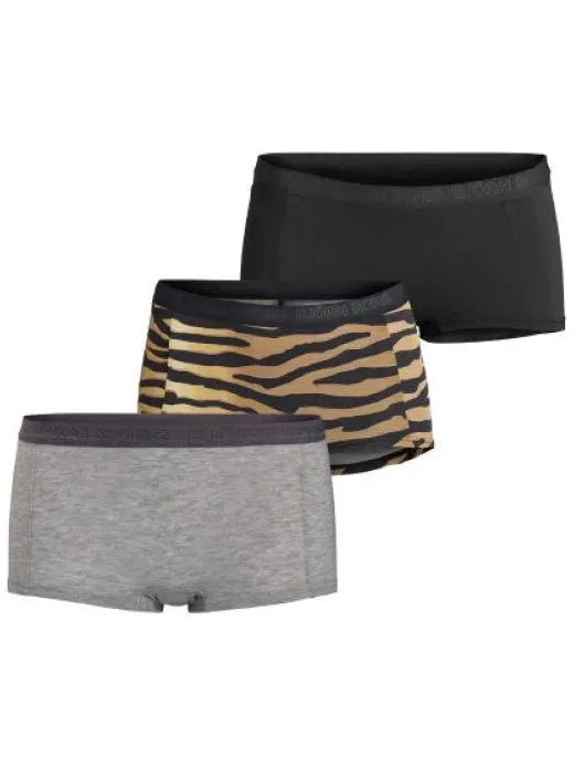 Björn Borg Dames minishorts 3p tiger Zwart