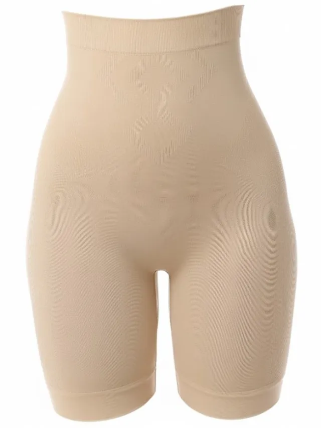 TAFUER Corrigerende High-Waist Boxershort – Dames – Beige - S/M – Naadloze Shapewear met Bilondersteuning - 1 Stuk