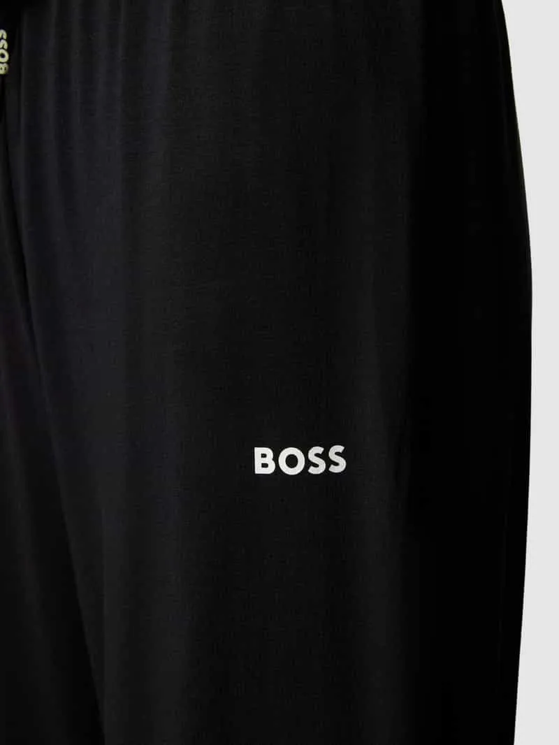 Boss Straight leg sweatpants met tunnelkoord zwart, foto 2