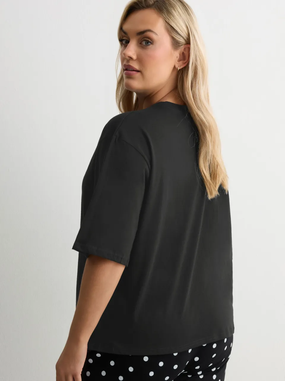 Yours Zwarte 'Sleepover Club' Slaapshirt-56, foto 5