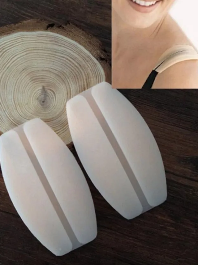 Heble® *** 1 paar Comfort BH Bandpads - Tegen irritaties op huid - tegen afzakken van bh-bandjes - van Heble® *** Beige