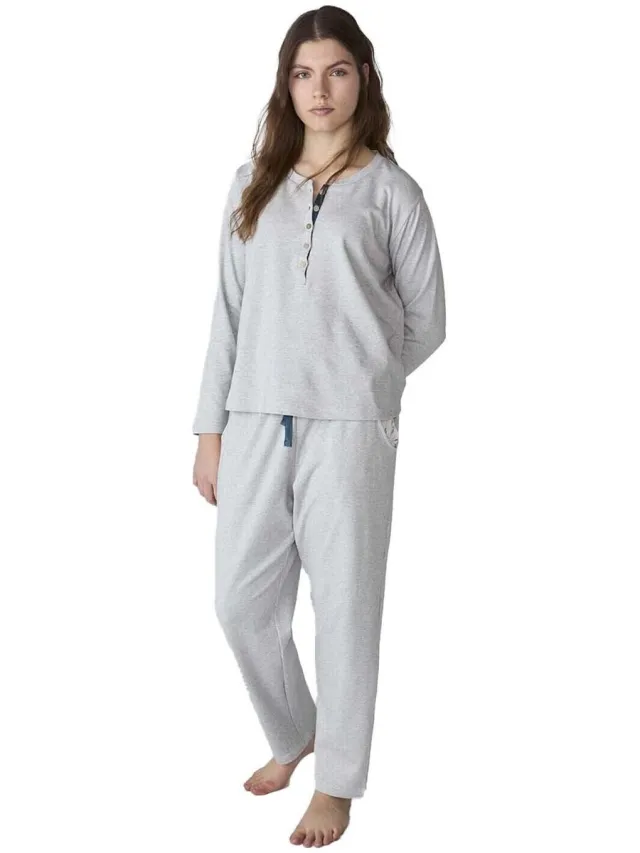 J&J Brothers JJBFP1800 pyjamaset grijs