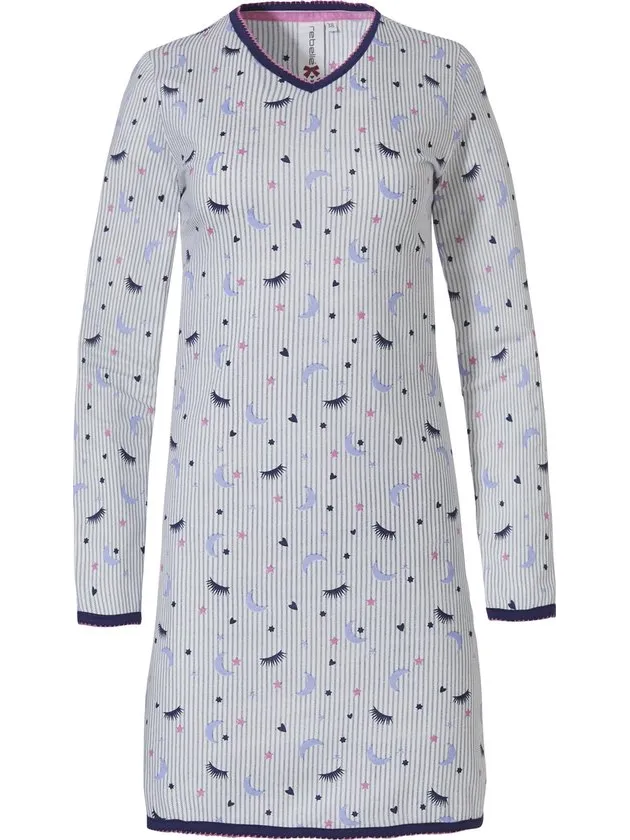 Rebelle Maat 42 Stars Vrouwen Nachthemd - Dark Blue Multicolor