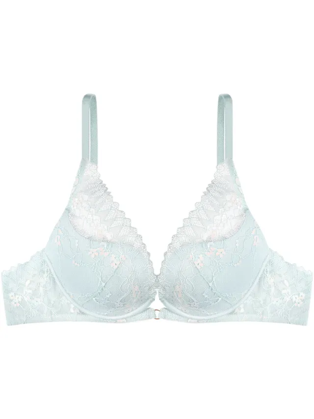 ESOTIQ Nettie - Push-upbeha - 65G - Blauwe kant - Uitneembare vullingen