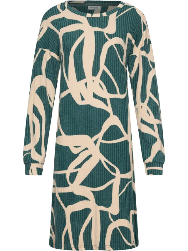 Pastunette Premium - Nachthemd - Couture - Viscose - Groen/Beige