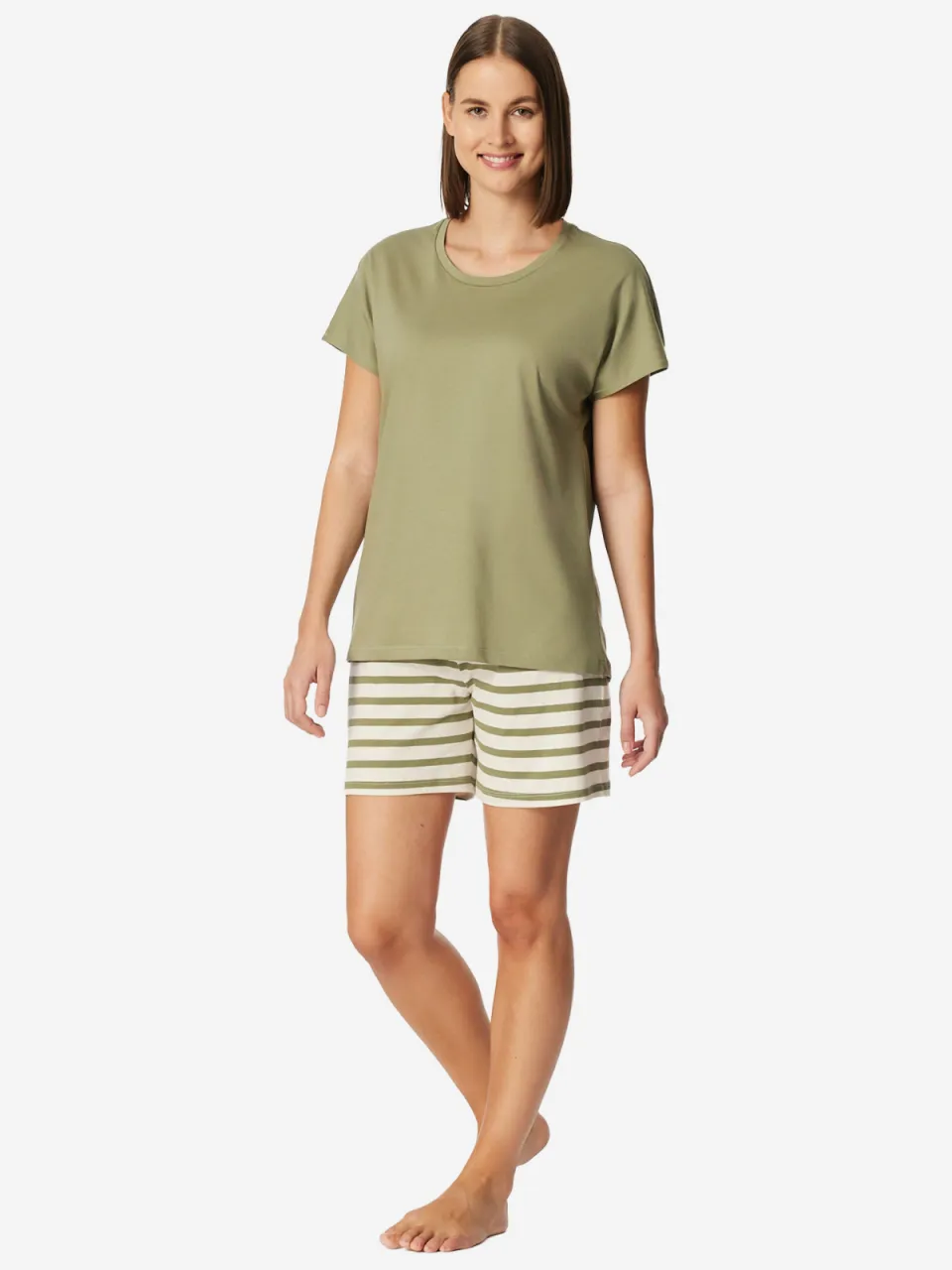 Schiesser Vrouwen Pyjama Casual Essentials groen, foto 2