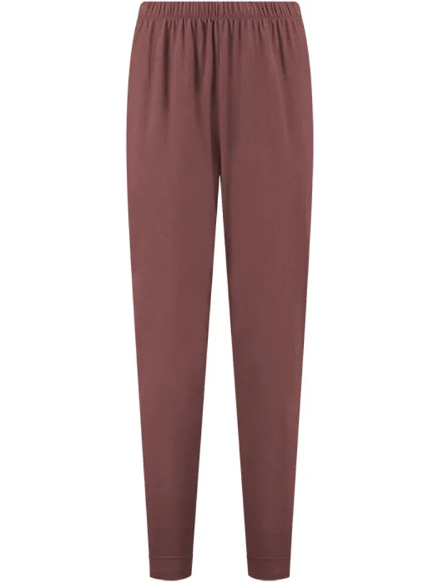 Yumeko pyjamabroek dames jersey evening roze xl Evening Rose