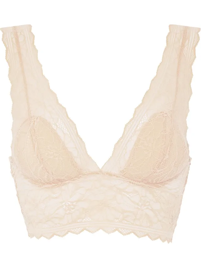 Chantelle Floral Touch - Beugelloze voorgevormde triangelbh - Soft Feel - GOLDEN BEIGE