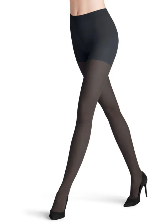 Falke Energize half doorzichtig met compressie materiaal sheer 30 DEN panty dames grijs