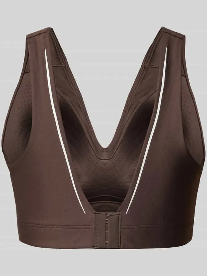Under Armour Sport-bh met contraststrepen donkerbruin, foto 2