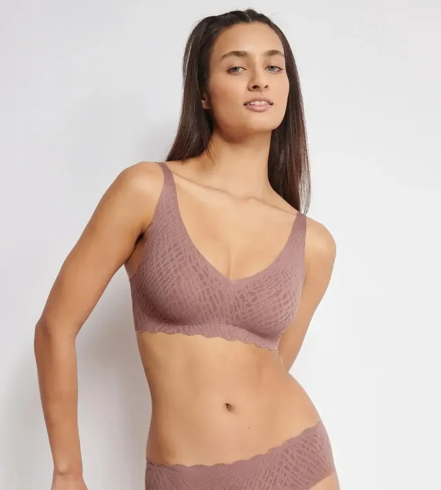 Sloggi Zero feel Soft Bra Bliss - Naadloze BH top - Kanten bralette met brede bandjes Sloggi Zero feel Soft Bra Bliss - Naadloze BH top - Kanten bralette met brede bandjes - M
