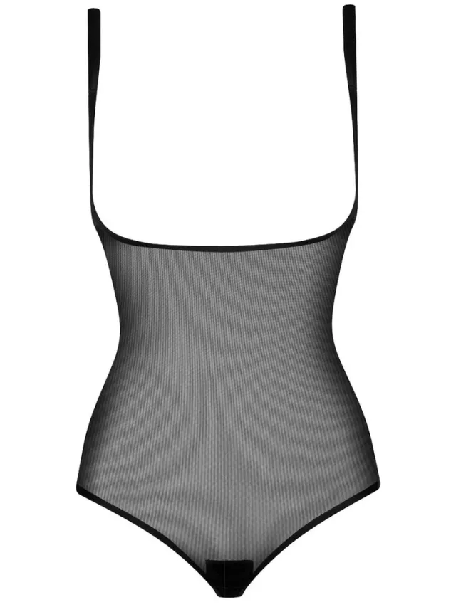 Bye Bra Forming Tulle WYOB Bodysuit Zwart