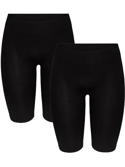 Pieces Dames shorts pclondon onderbroek lange pijp 2-pack zwart, foto 2