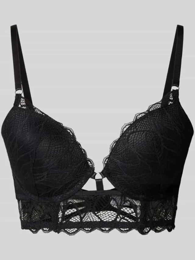 Lascana Push-up-bh met kant, model 'Alicia' Zwart