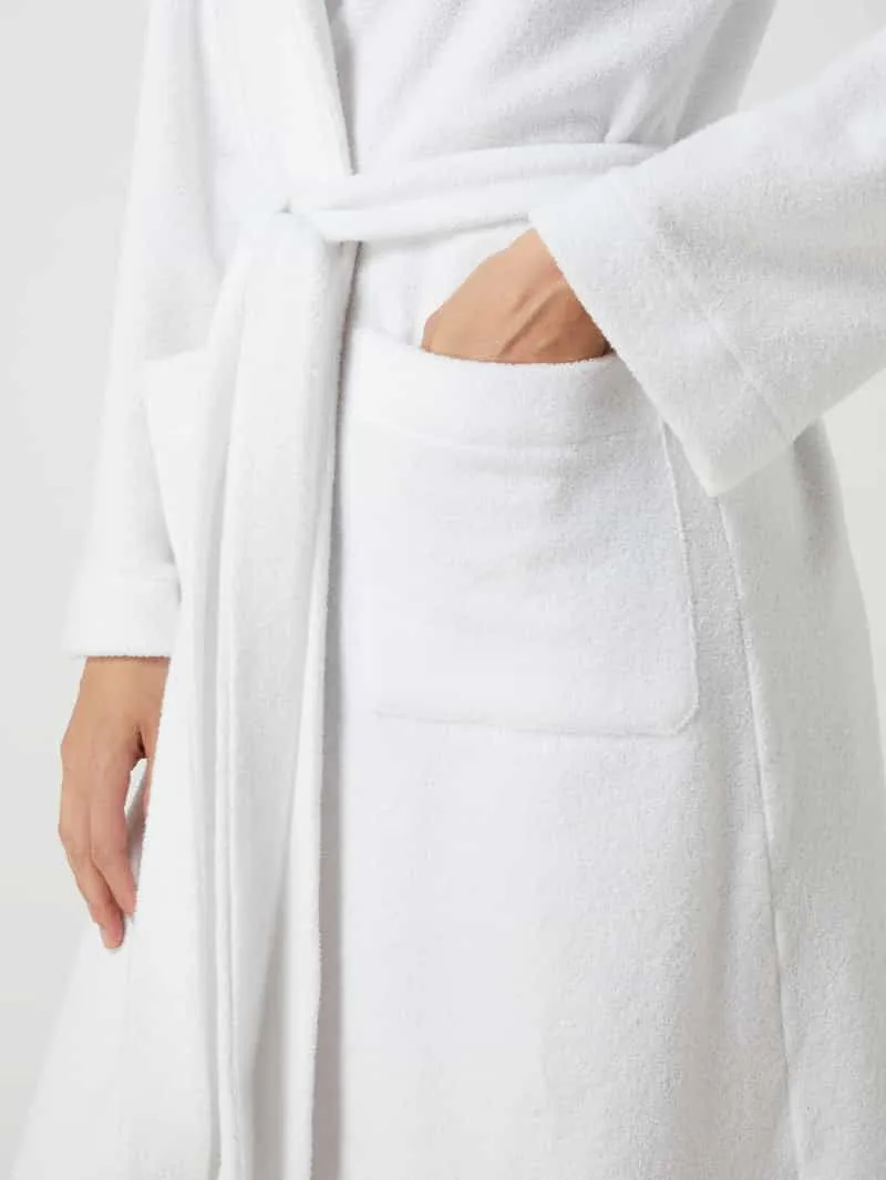 Hanro Badjas van badstof, model 'Robe Selection' wit, foto 4