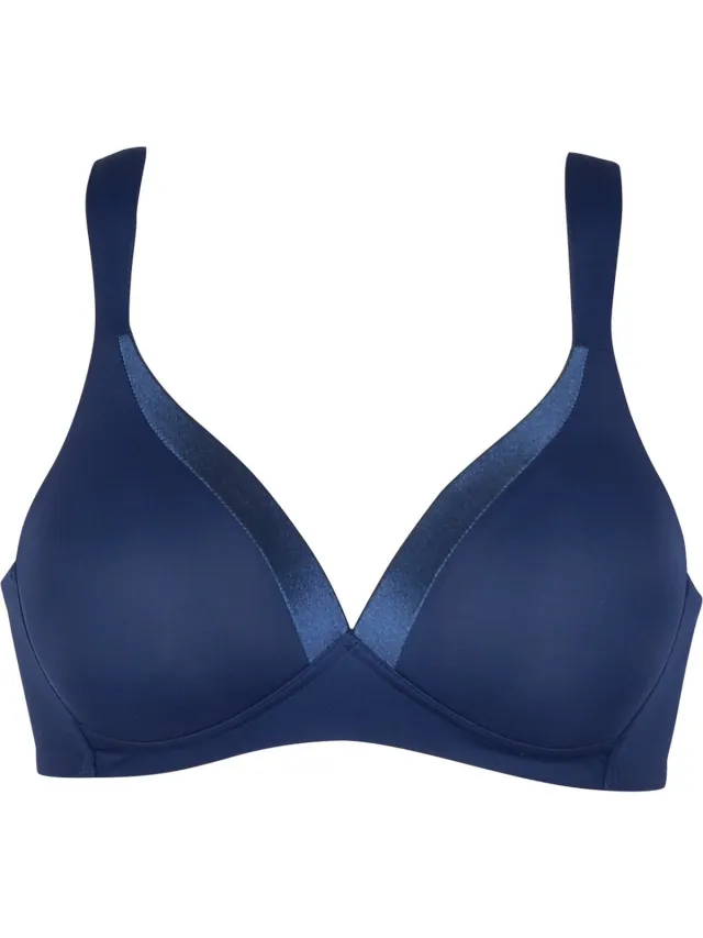 Naturana 5119 - Soft bh met glansband - navy - 80C