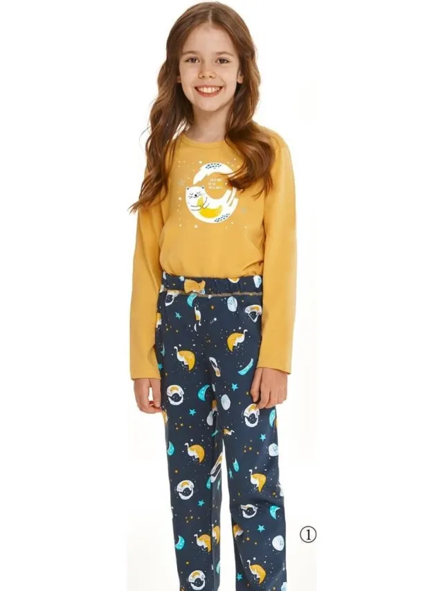 Taro Pyjama Sarah. Maat 128 cm / 8 jaar Oker multi