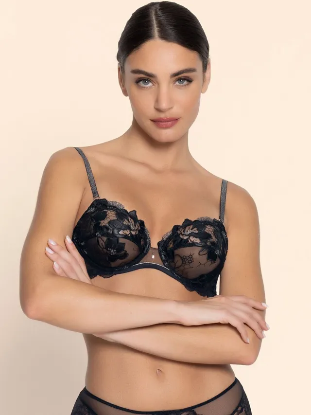 Lise Charmel Cuir Sexy Couture Beugel BH Noir Argent Zwart