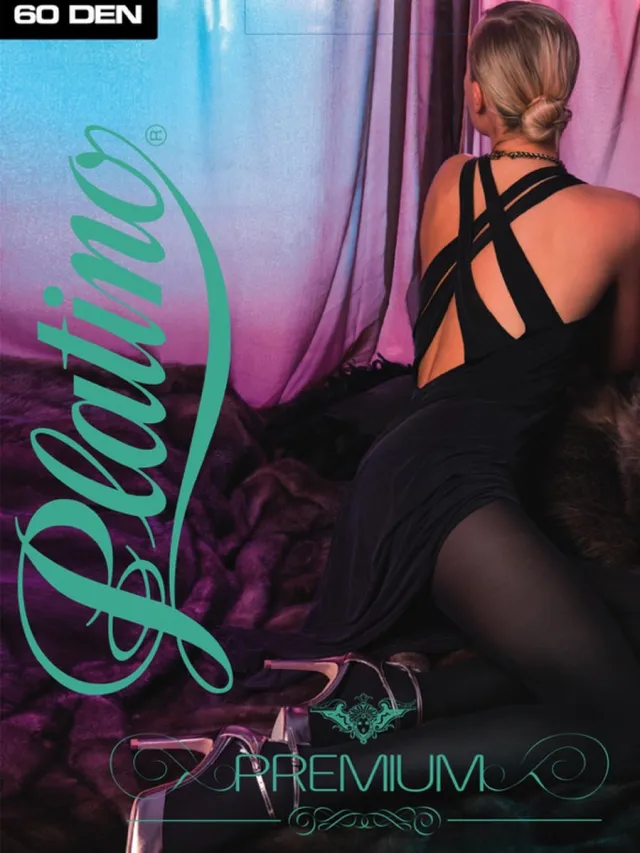 Platino semi opaque 60 den panty maat 38/40 zwart