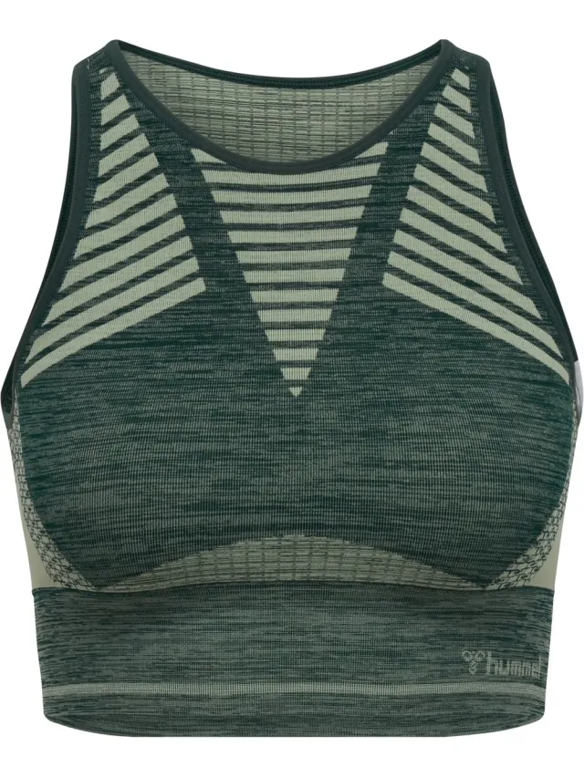 Hummel Hmlvera Seamless Sports Top DARKEST SPRUCE/BASIL MELANGE