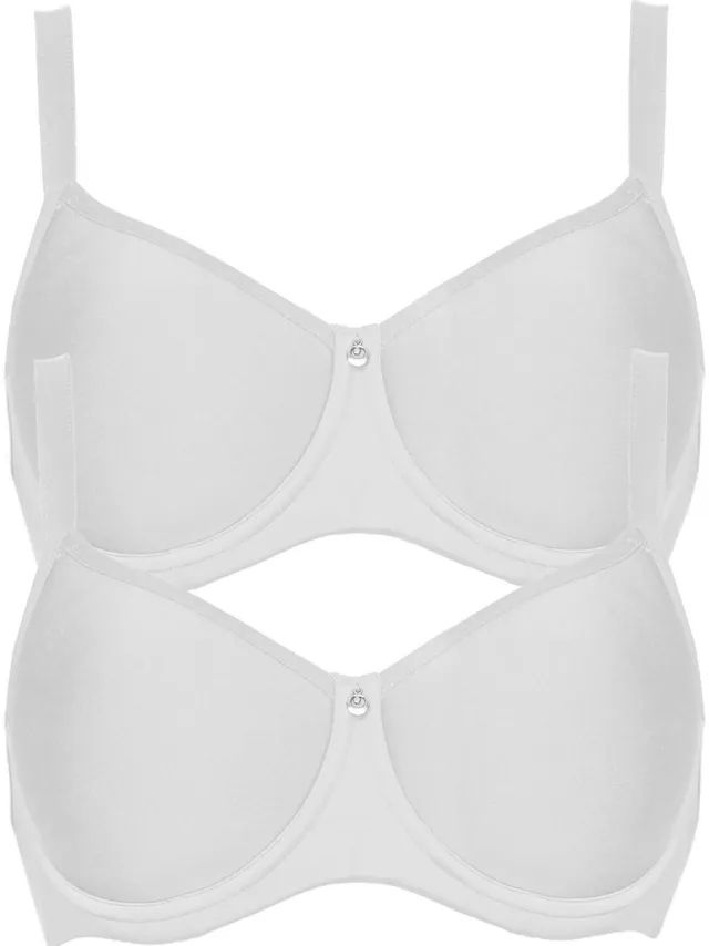 Susa 2-packspacer-BH met beugel Bügel Catania wit wit