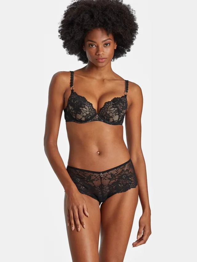 Aubade Night Bird Voorgevormde Push-Up Bh RDN08 Zwart - maat EU 80B / FR