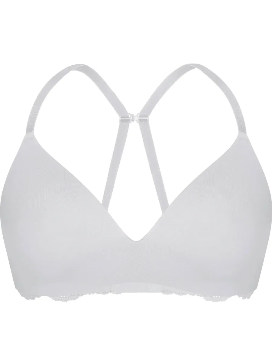 Sassa Mode Classic Lace voorgevormde bh zonder beugel wit, foto 3