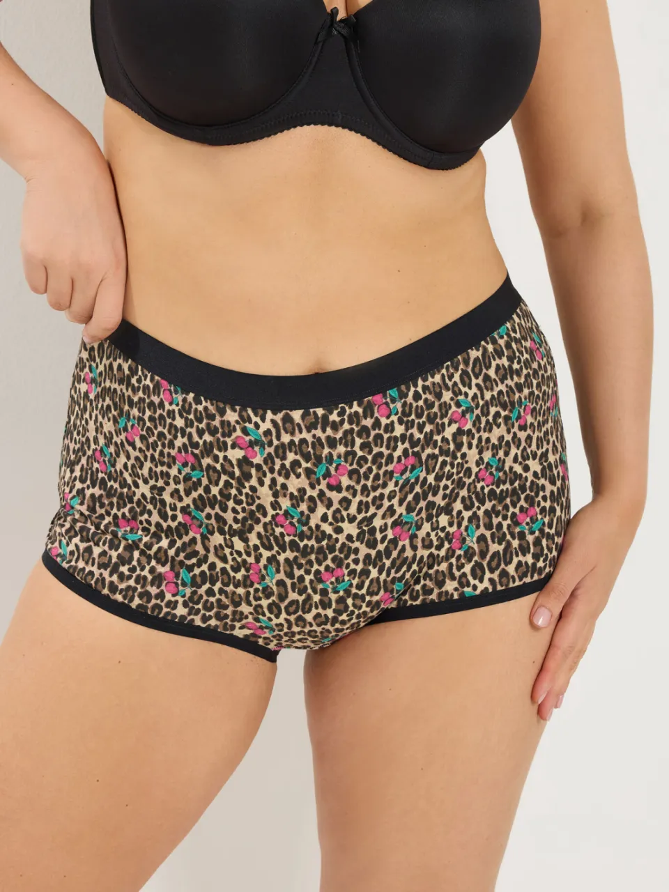 Yours Yourset 5Pack Naturelbruine Shorts Met Dierenprint En Hoge Taillesize 54-56, foto 2