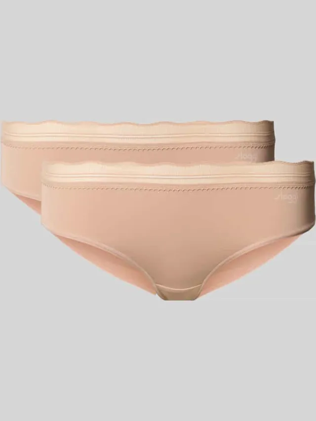 Sloggi Slim Fit hipster met logodetail model 'Go Blush' Beige