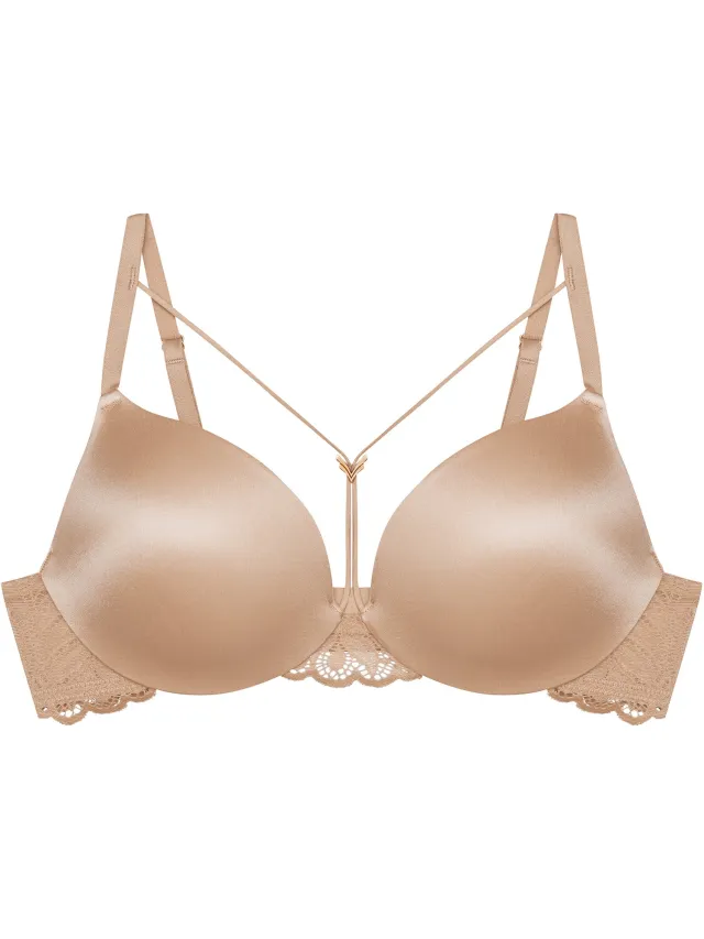 ESOTIQ Korin - Super push-upbeha - Beige - 70C - Kanten afwerking