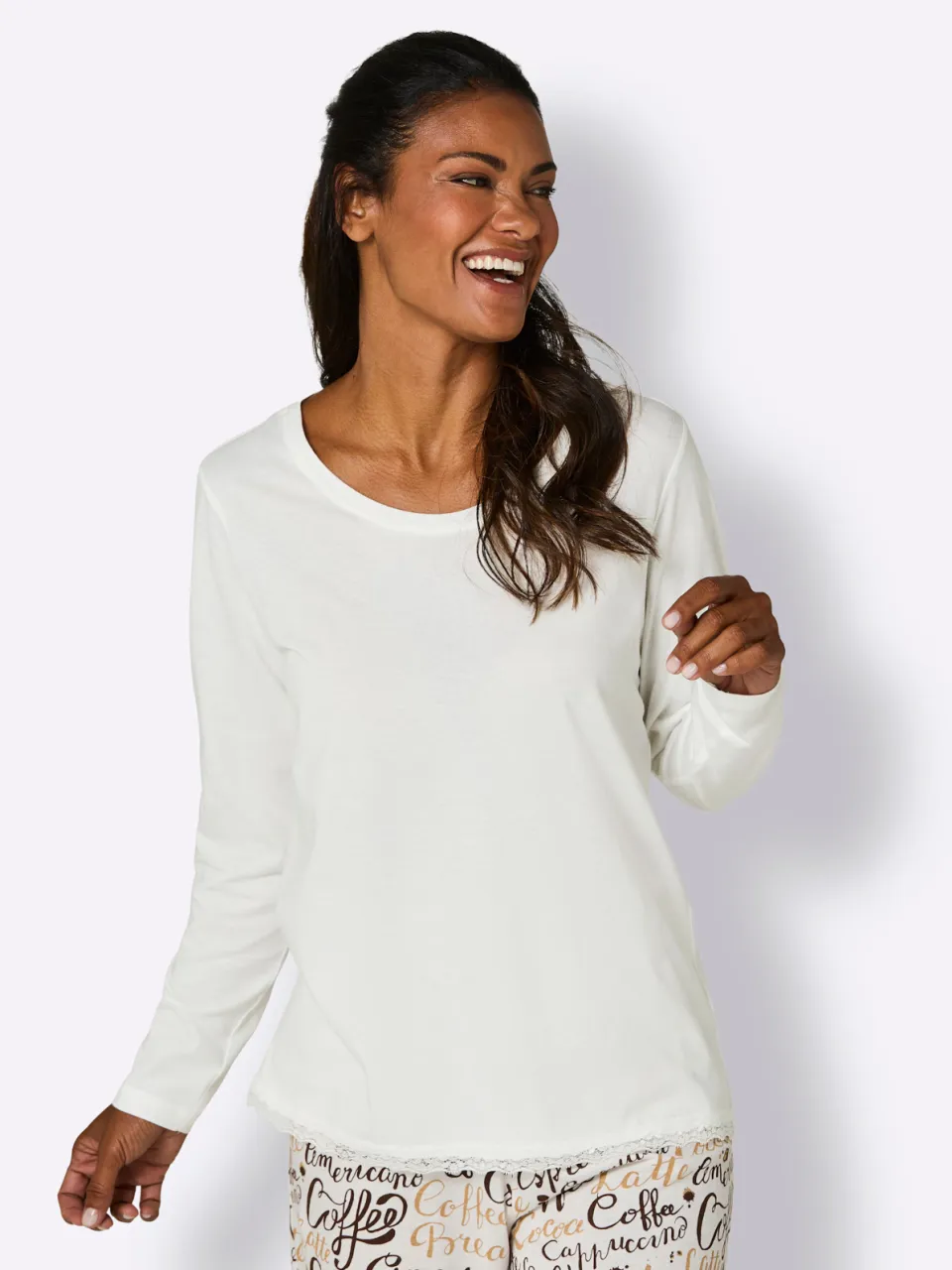 Pyjama-Shirt ecru