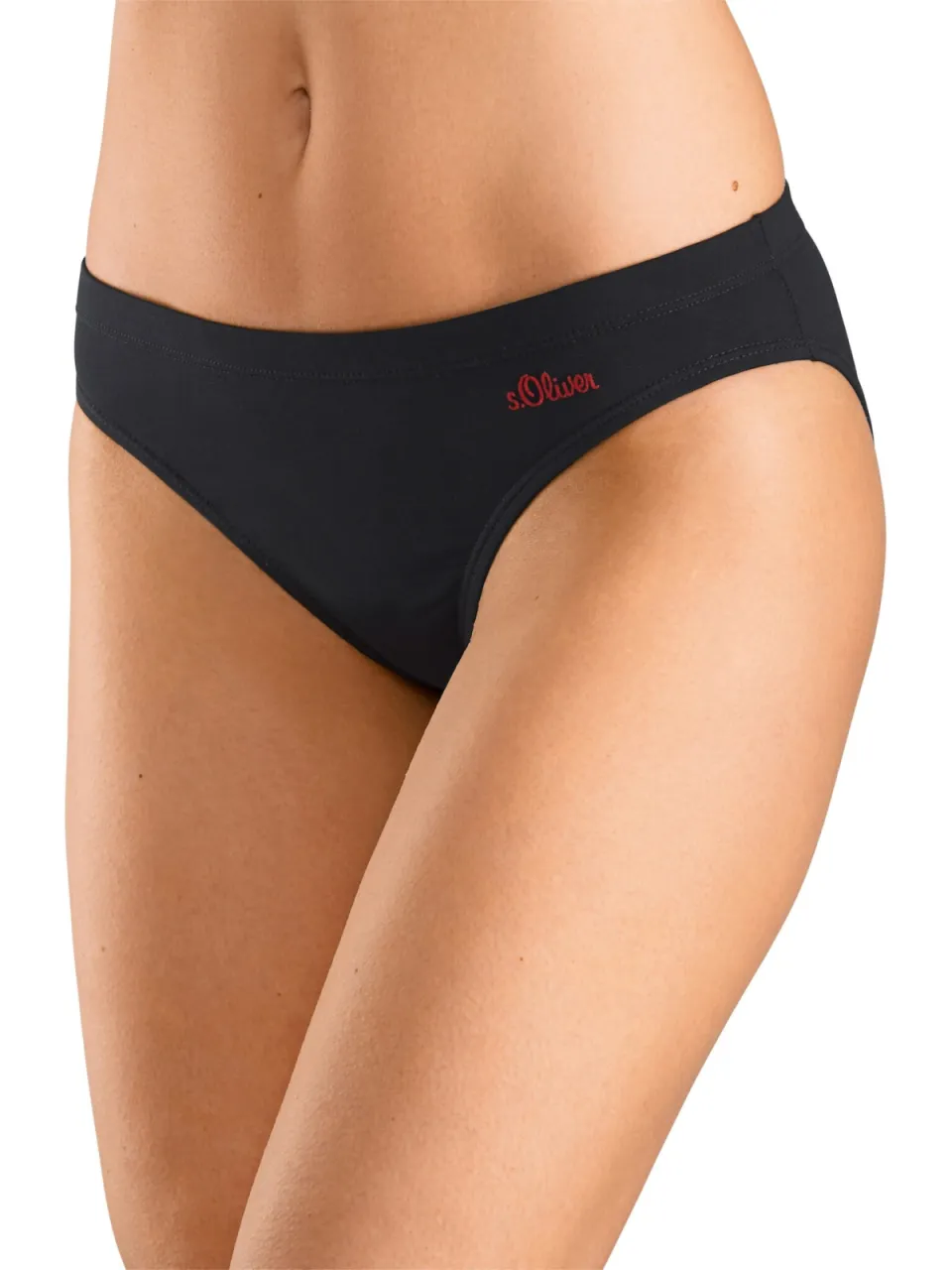 Bikinislip zwart, set van 3